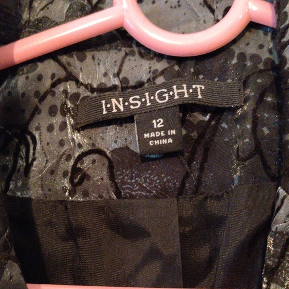 Insight Black and Gray Abstract Metallic Blazer - Picture 2 of 7